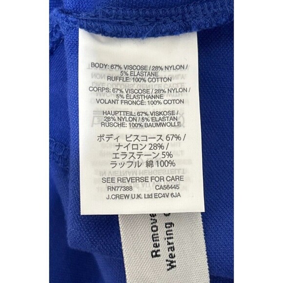 J. Crew Scuba Knit Velvet Peplum Royal Blue Sleeveless Top Size Small (4/6) - Picture 7 of 10